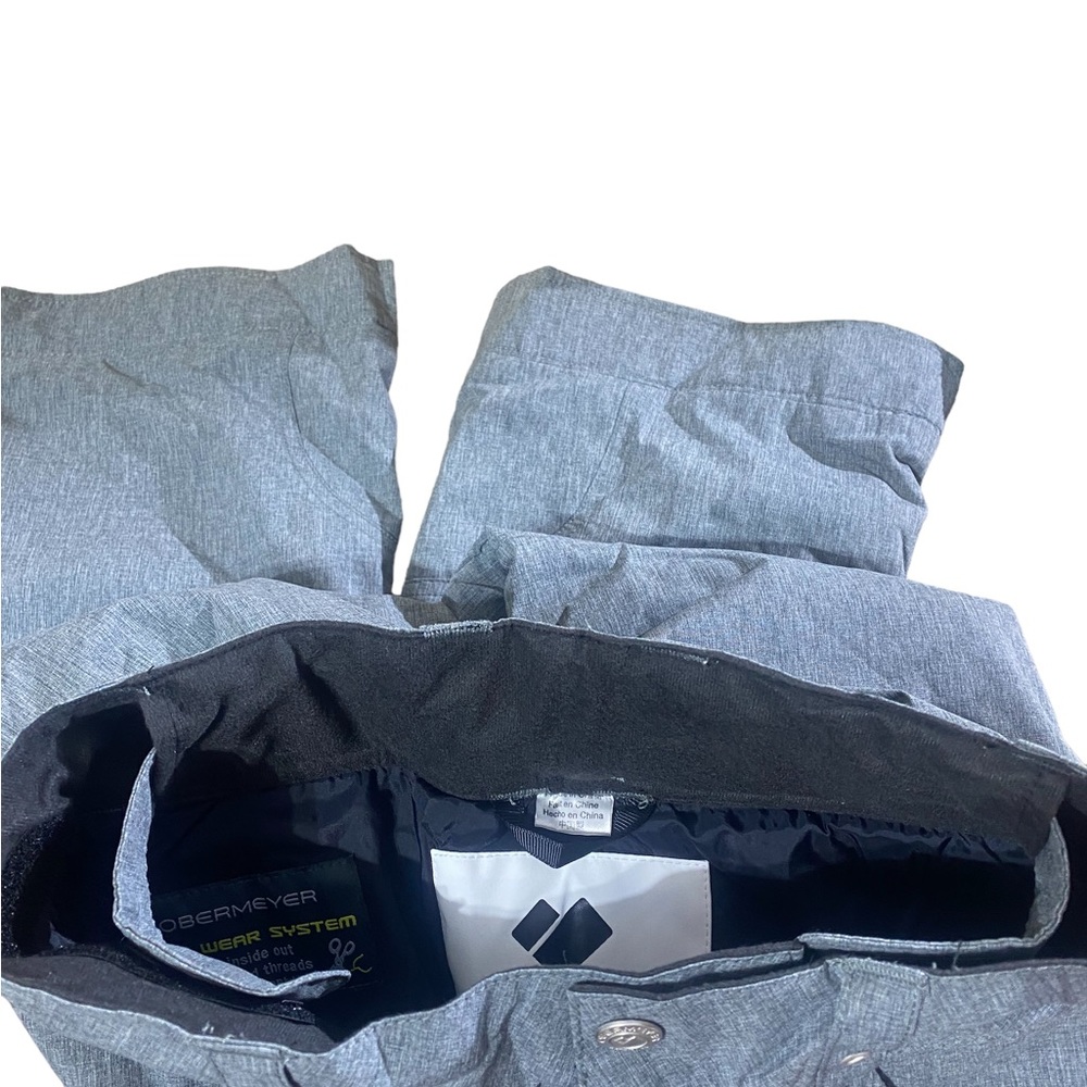 Obermeyer teen medium 10/12 gray ski/snow pants flare unisex - Picture 8 of 11